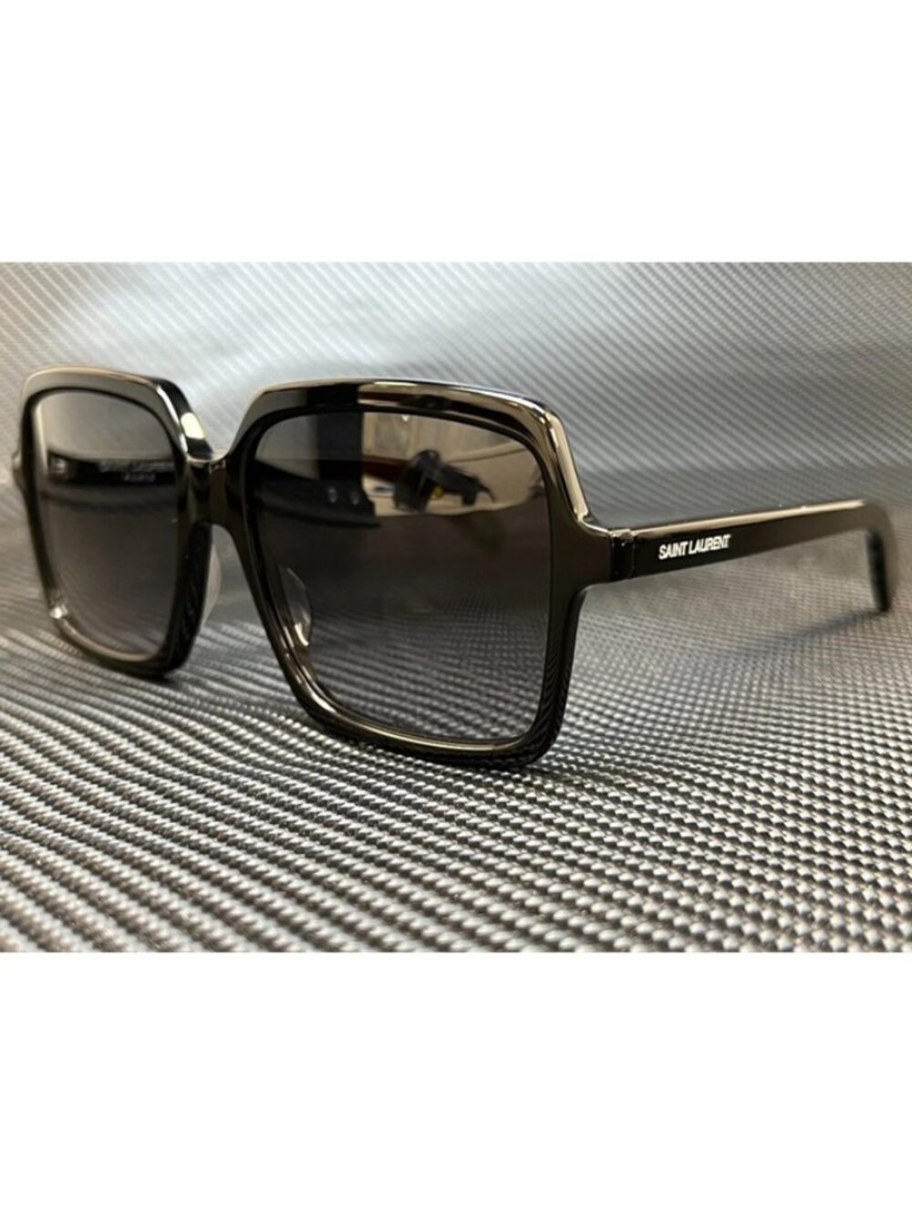 New Yves Saint Laurent Women  Black Sunglasses  56- 17-